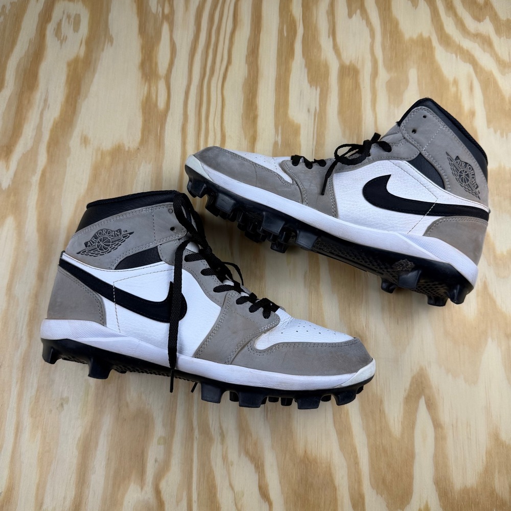 Nike Air Jordan 1 Mid MCS Baseball Cleats Shadow Grey AV5354-012 Mens 8